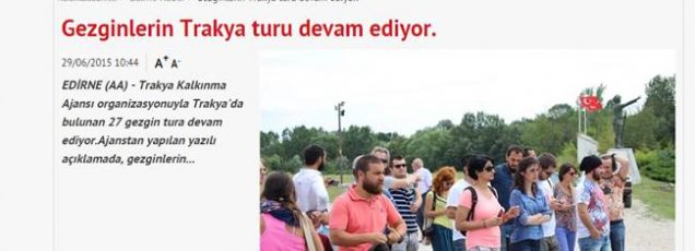 Gezginlerle Trakya Turu’ndaydık